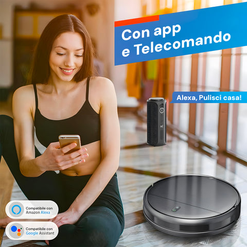 muhler robot aspirapolvere con controllo da remoto 1400pa 28w nero ean 3800139285449