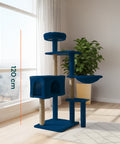 puppy lovers tiragraffi per gatti 120 cm con cuccia e amaca multilivello varie colorazioni ean 8054806950542