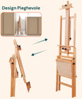 avilia cavalletto da pittore in faggio 122x44x40 cm con altezza regolabile ean 8052879010071