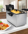 tristar friggitrice 3l in acciaio inox 2000w con termostato 130 190c argento ean 8713016083739
