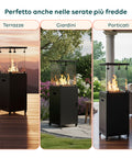 wintem caminetto a gas da esterno con roccia lavica e ruote 12kw ean 8052286432114