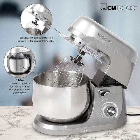 clatronic impastatrice con paraspruzzi titanio 1000w ean 4006160638714
