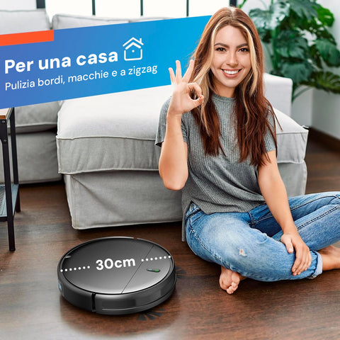 muhler robot aspirapolvere con controllo da remoto 1400pa 28w nero ean 3800139285449