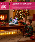 saint joy villaggio di natale animato glimmerpine con luci led musica e pista in movimento ean 8050043127464