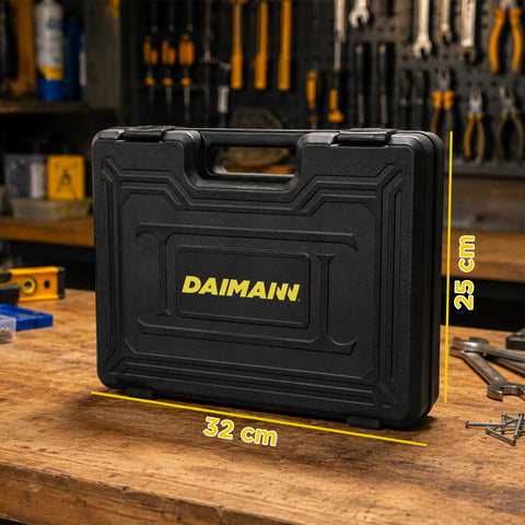 daimann set attrezzi da lavoro 158 pezzi con valigetta cricchetto martello e pinze ad impugnatura ergonomica ean 8056590070444