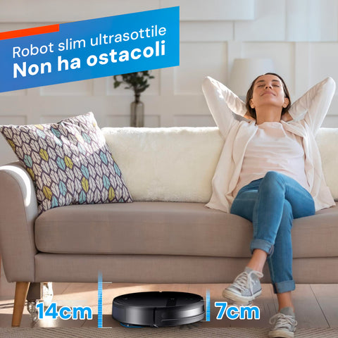 muhler robot aspirapolvere con controllo da remoto 1400pa 28w nero ean 3800139285449