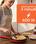 wintem crepiera elettrica 600w con rivestimento antiaderente e accessori ean 8052286431995