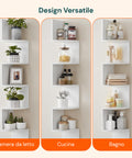 avilia home scaffale angolare bianco a 5 ripiani salvaspazio per casa ean 8052879010606
