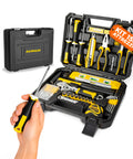 daimann set attrezzi da lavoro 158 pezzi con valigetta cricchetto martello e pinze ad impugnatura ergonomica ean 8056590070444
