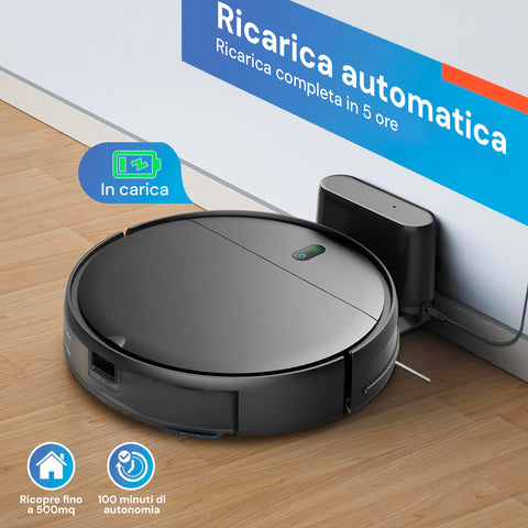 muhler robot aspirapolvere con controllo da remoto 1400pa 28w nero ean 3800139285449