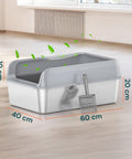 puppy lovers kit lettiera acciaio per gatti completo di coperchio paletta e sacchetto p ean 8054806950238