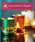 saint joy set di 3 portacandele decorativi in edizione limitata natalizia in vetro ean 8050043127624