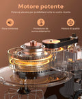 Avilia Impastatrice Planetaria 1500W Ciotola Inox 5L 10 Velocità con Ricettario, Accessori e Funzione Pulse Nera Ean-8056819047578