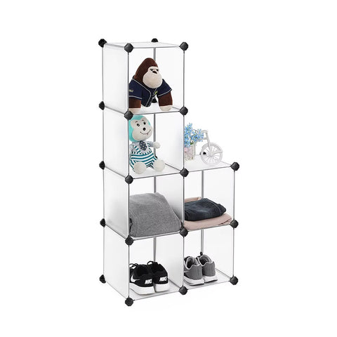 Libreria a Cubi Componibili 6 Ripiani 30x30x30cm per Casa Studio Ufficio. EAN 8056819050219.