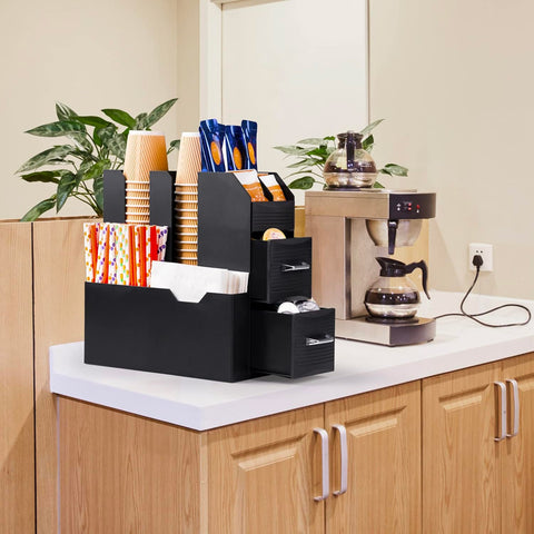 Avilia Organizer Porta Capsule Porta Cialde 9 Scomparti e 2 Cassetti Multiuso Nero Ean 8056819050097