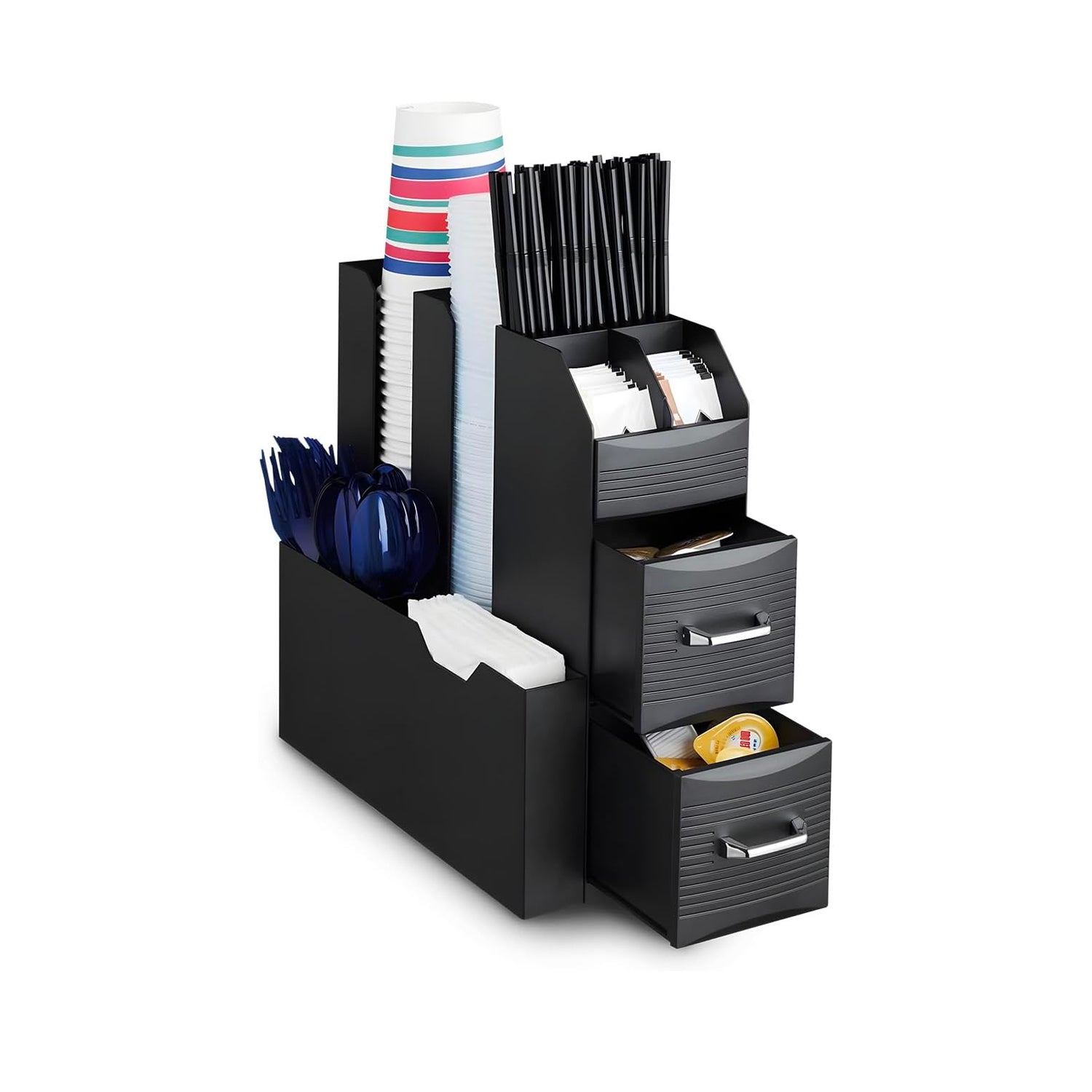 Avilia Organizer Porta Capsule Porta Cialde 9 Scomparti e 2 Cassetti Multiuso Nero Ean 8056819050097