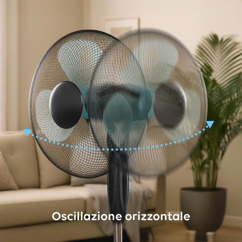 Funzione oscillazione orizzontale per diffusione uniforme dell'aria, garantisce freschezza in ogni angolo della stanza moderna