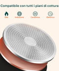 Set padelle Bavaria 12 pezzi compatibili con tutti i piani cottura - gas, induzione, ceramica ed elettrico con fondo antiaderente