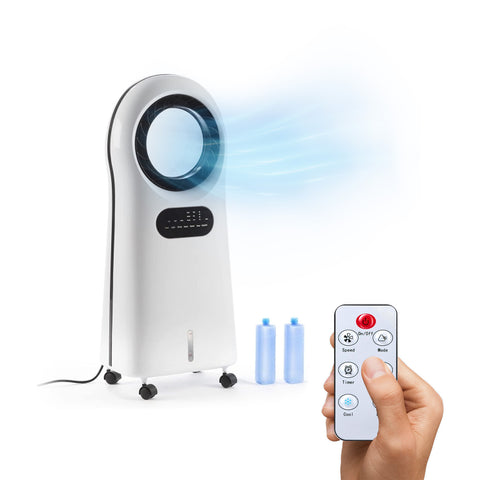 Wintem Ventilatore Raffrescatore Hurricane 110W Funzione Anionica, Timer 8h, Flusso 360° con Serbatoio 3,5L, LED Display e Telecomando  Ean-8052286431735