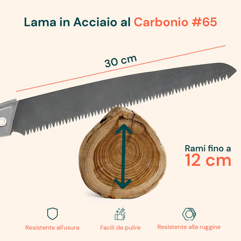 Sega da Potatura in Acciaio con Manico Ergonomico  Fodero 46cm
