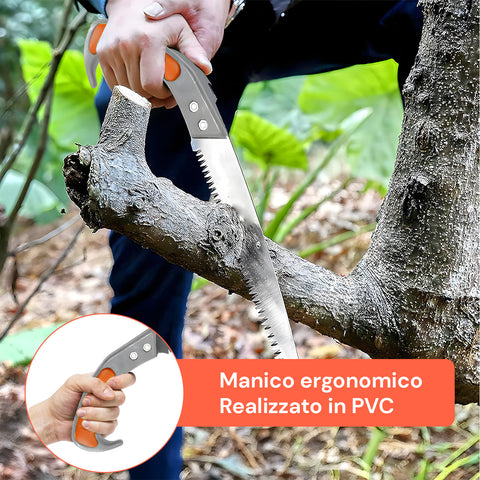 Sega da Potatura in Acciaio con Manico Ergonomico  Fodero 46cm