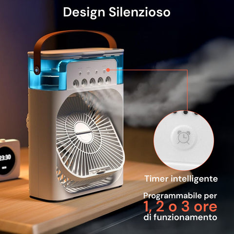 Design silenzioso con timer intelligente programmabile per 1, 2 o 3 ore di funzionamento automatico in camera da letto