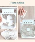 Ventilatore facile da pulire con manutenzione semplice, pale removibili per pulizia veloce e igienica del dispositivo