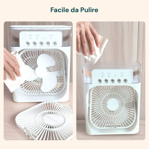 Ventilatore facile da pulire con manutenzione semplice, pale removibili per pulizia veloce e igienica del dispositivo