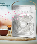Ventilatore per aromaterapia con oli essenziali, diffusore integrato con petali rosa per benessere e relax domestico