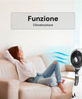Ventilatore Nebulizzatore a Colonna con 3 Velocità, Telecomando e Serbatoio 2,3L Funzione Antizanzare Ionizzante Bianco -DCG-Ean-8054890610421