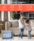 Zanzariera sicura per bambini, non tossica ed ecologica con tecnologia UV, protezione completa per tutta la famiglia in soggiorno