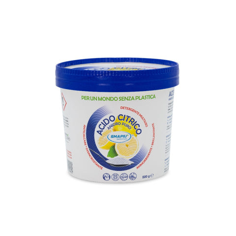 Acido Citrico Anidro Puro 500g per Pulizia Naturale, Lavatrice e Cosmetici DIY