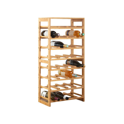 Scaffale Portabottiglie in Bamboo Naturale per 32 Bottiglie