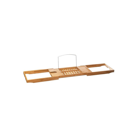 Vassoio per Vasca da Bagno Estensibile in Bambu 70/105x22cm
