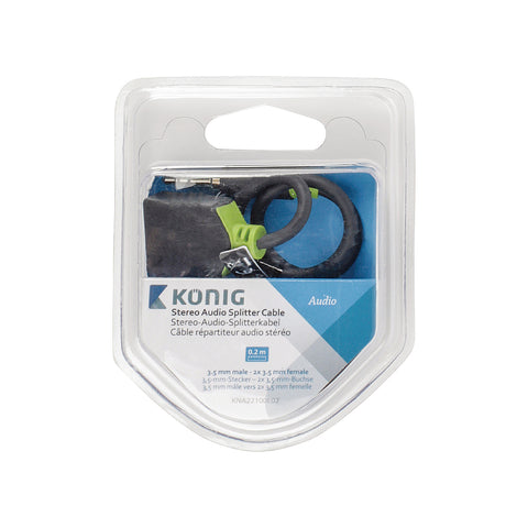 Cavo Audio M 3,5mm - 2x 3,5mm F 0,20m