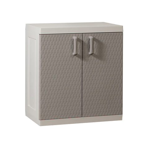 Mobile Rattan Mega Basso Grigio Chiaro/Tortora