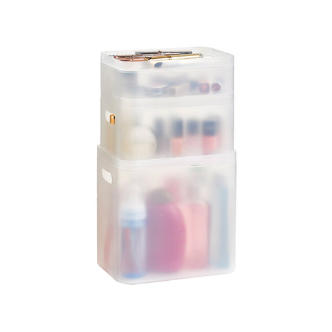 Astuccio Per Cosmetici Trasparente Set Di 3