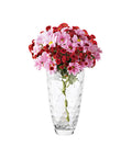 Vaso in Vetro Trasparente 30 cm con Design Nido d'Ape per Casa e Arredamento Ean-8025358206111